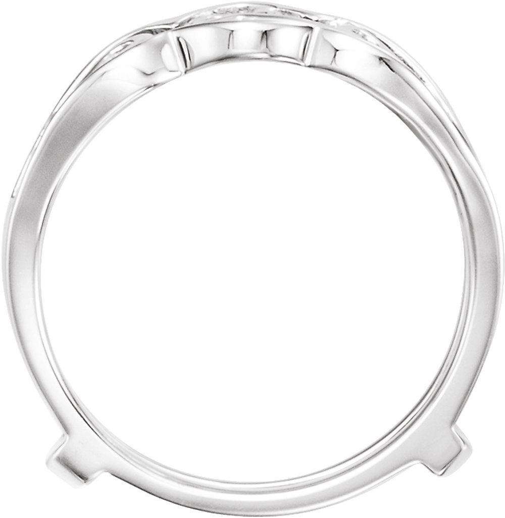14K White Ring Guard