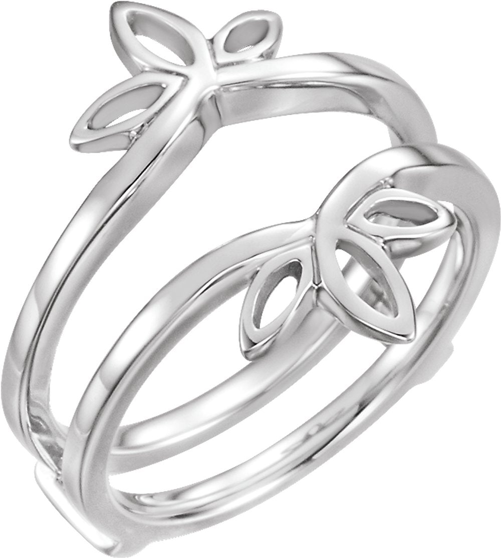 14K White Ring Guard