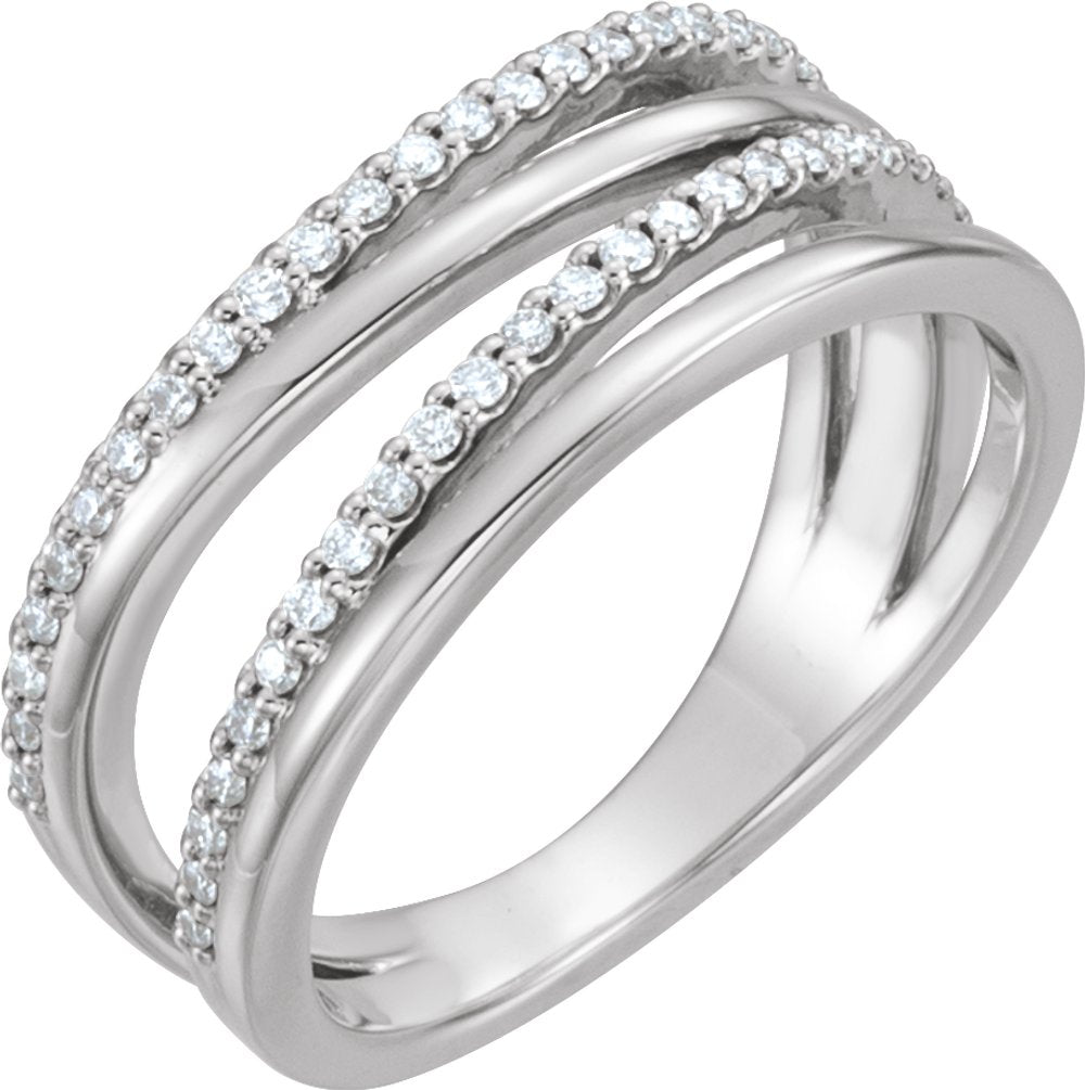 14K White Gold 1/4 CTW Natural Diamond Ring