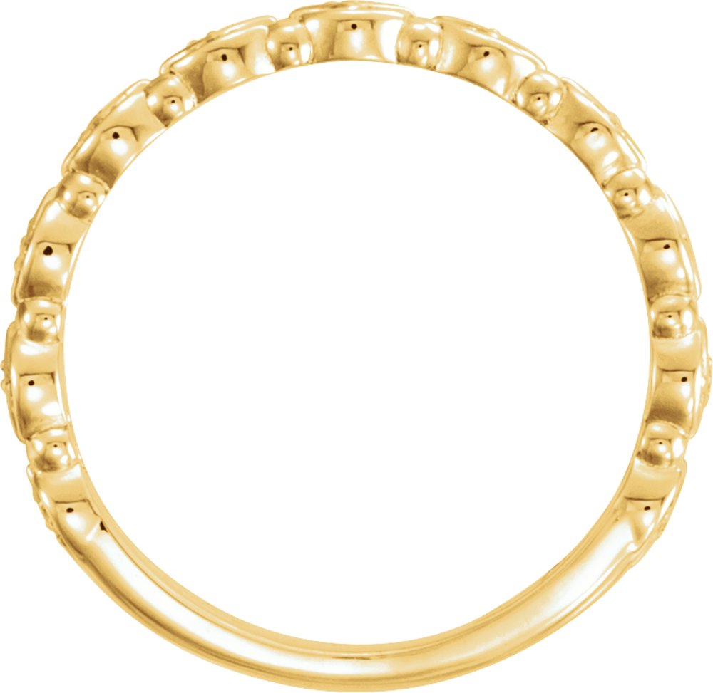 14K Yellow Gold 1/8 CTW Natural Diamond Stackable Ring