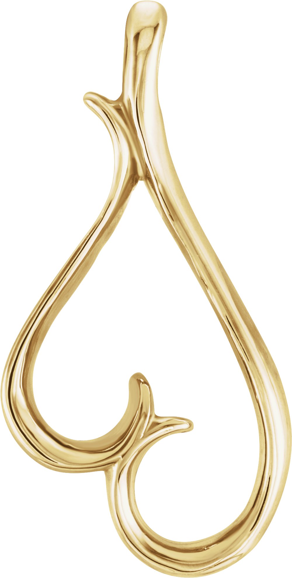 14K Yellow Gold Heart Pendant