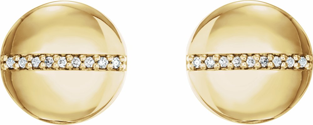14K Yellow .04 CTW Natural Diamond Circle Earrings