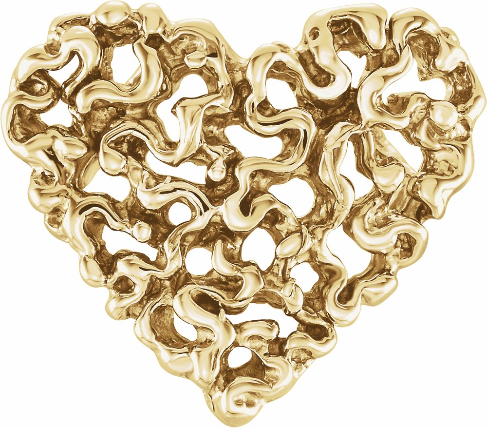 14K Yellow Gold Heart Pendant