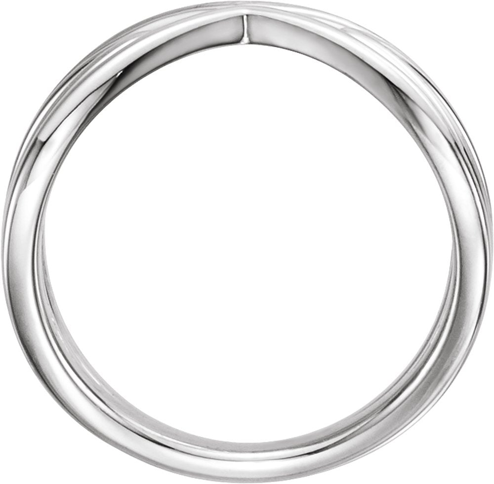 14K White Negative-Space Ring