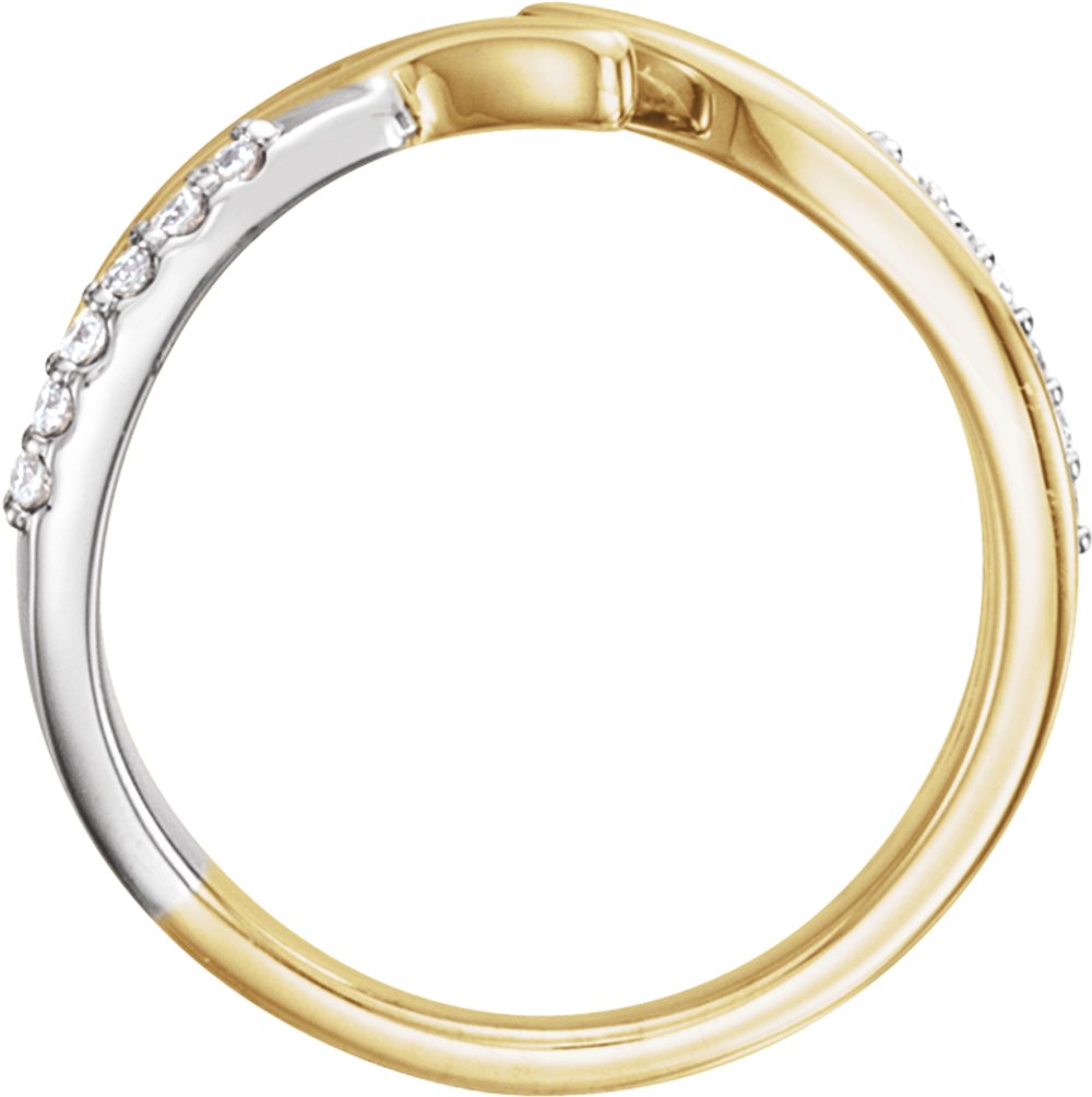 14K Yellow/White Gold 1/8 CTW Natural Diamond Bypass Ring