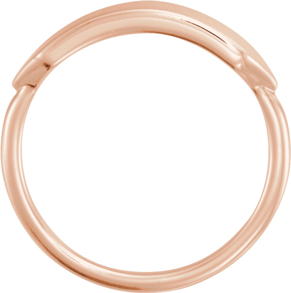 14K Rose Gold 19.7x5 mm Geometric Signet Ring