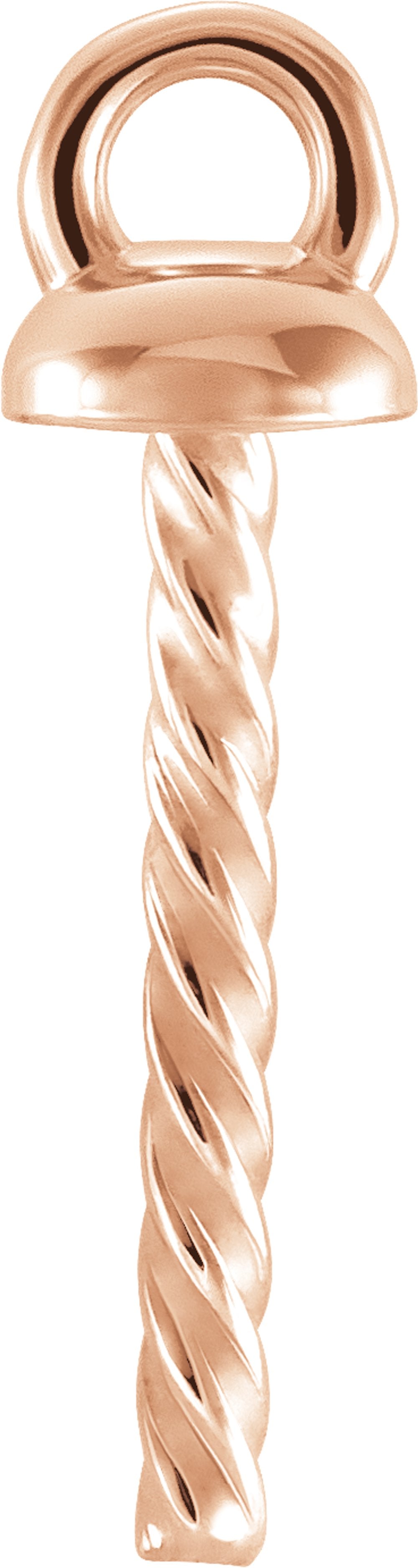 14K Rose Gold Pendant Mounting for 8.0-9.0 mm Pearl