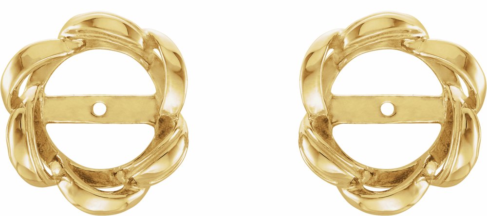 14K Yellow 7mm ID Earring Jackets