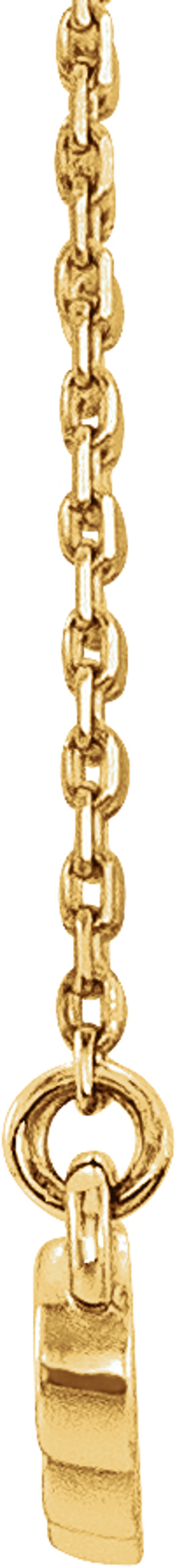 14K Yellow Gold 1/3 CTW Lab-Grown Diamond Bar 16-18" Necklace