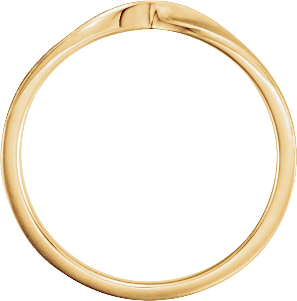 14K Yellow Gold 3 mm Stackable Twisted Ring