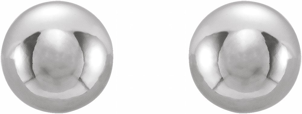 Stainless Steel 4 mm Ball Stud Piercing Earrings