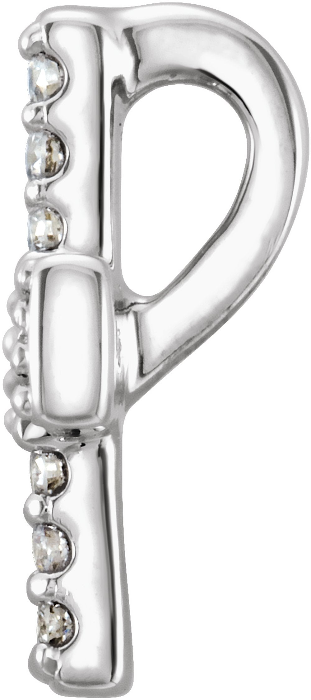 14K White .07 CTW Natural Diamond Cross Pendant