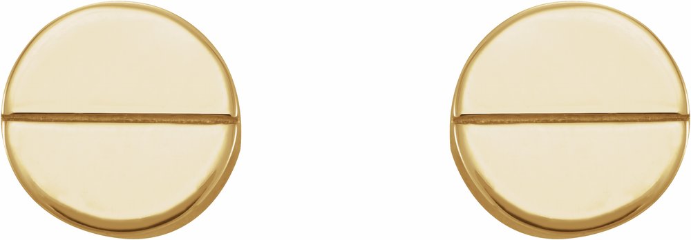 14K Yellow 4.9 mm Geometric Friction Closure Earrings