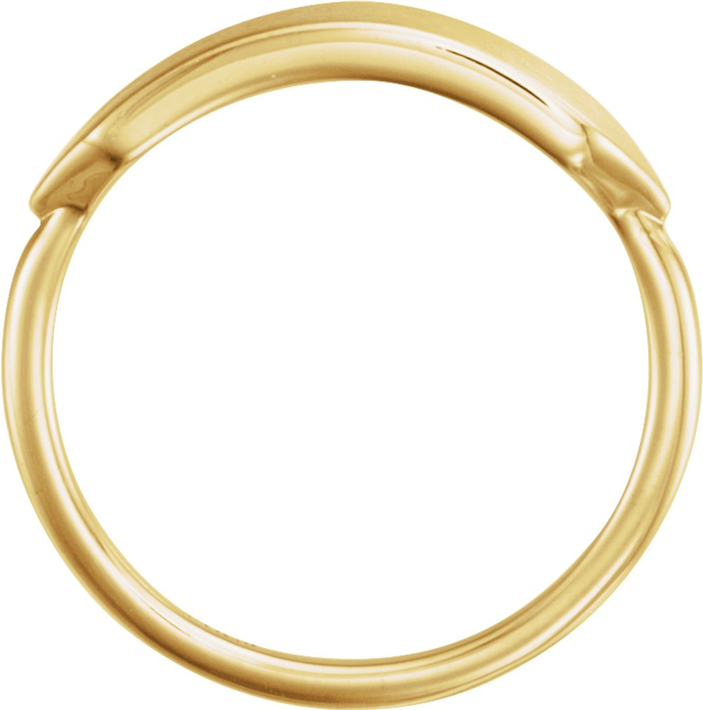 14K Yellow Gold 19.7x5 mm Geometric Signet Ring