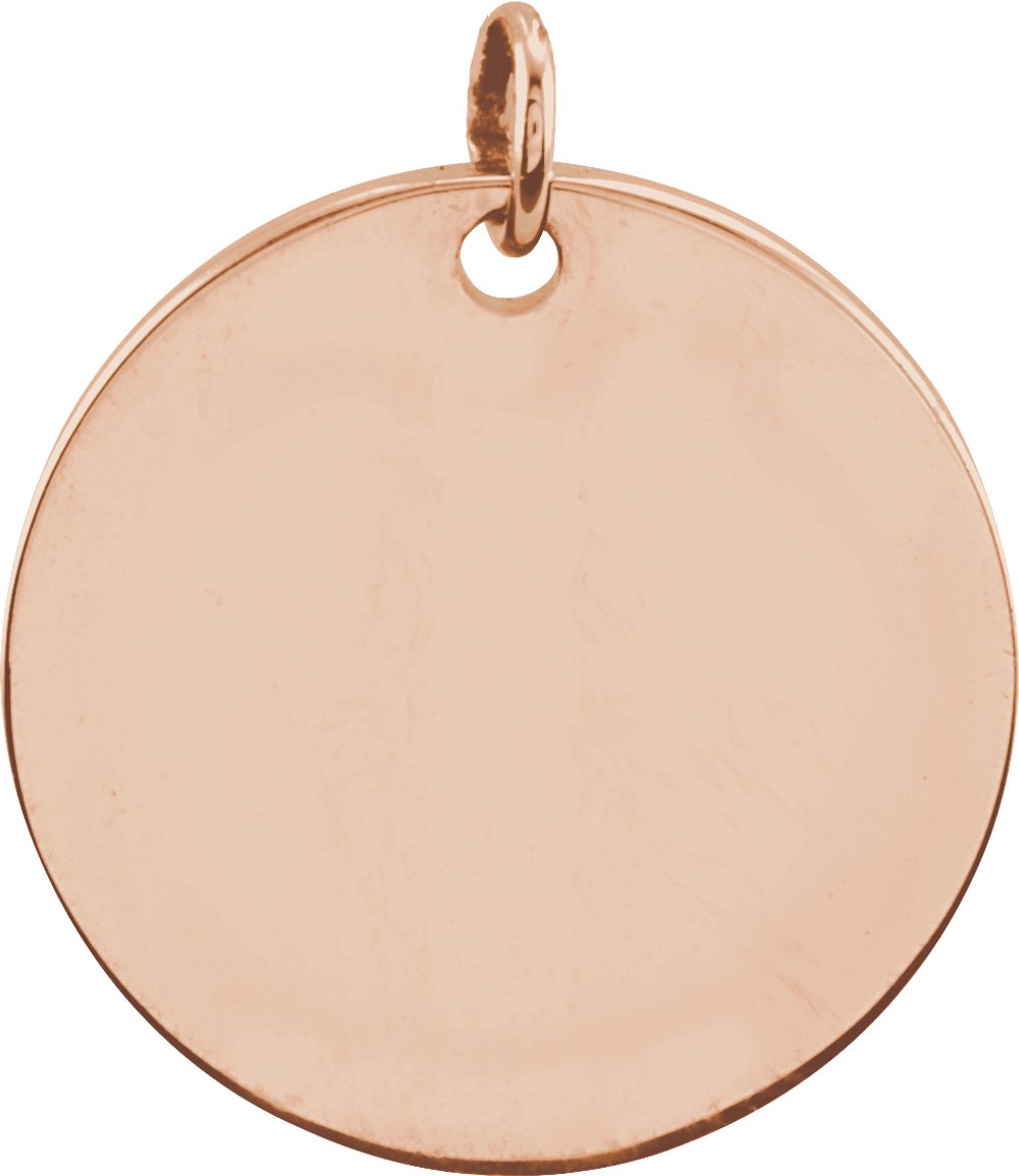 14K Rose Gold Be Posh® Engravable Disc Pendant