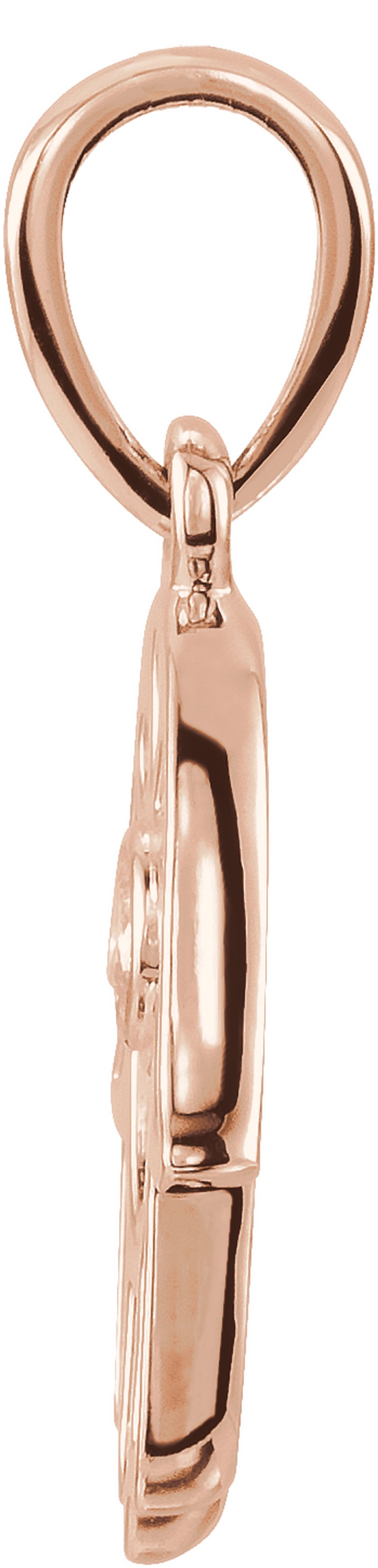 14K Rose Gold .03 CTW Natural Diamond Hamsa Pendant