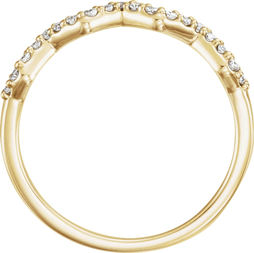 14K Yellow Gold 1/5 CTW Natural Diamond Stackable Ring