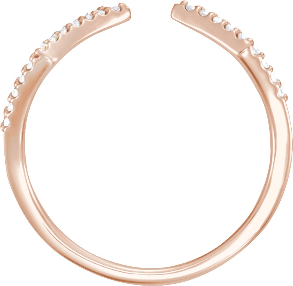 14K Rose 1/5 CTW Natural Diamond Geometric Ring