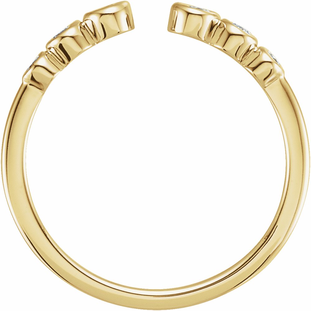 14K Yellow Gold 1/4 CTW Natural Diamond Negative Space Ring