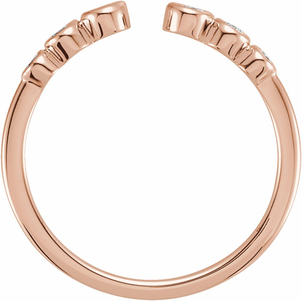 14K Rose Gold 1/4 CTW Natural Diamond Negative Space Ring