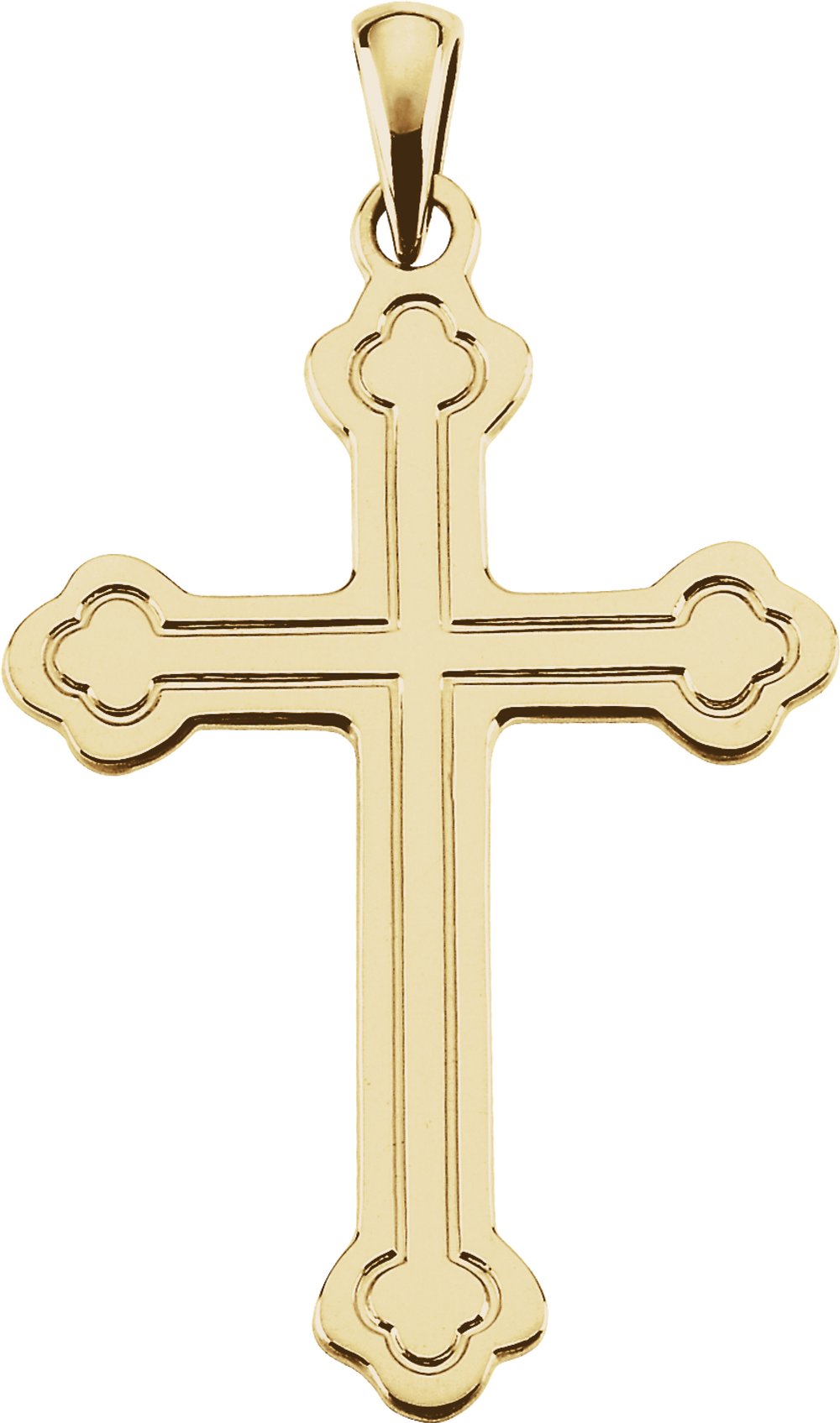 14K Yellow Cross Pendant