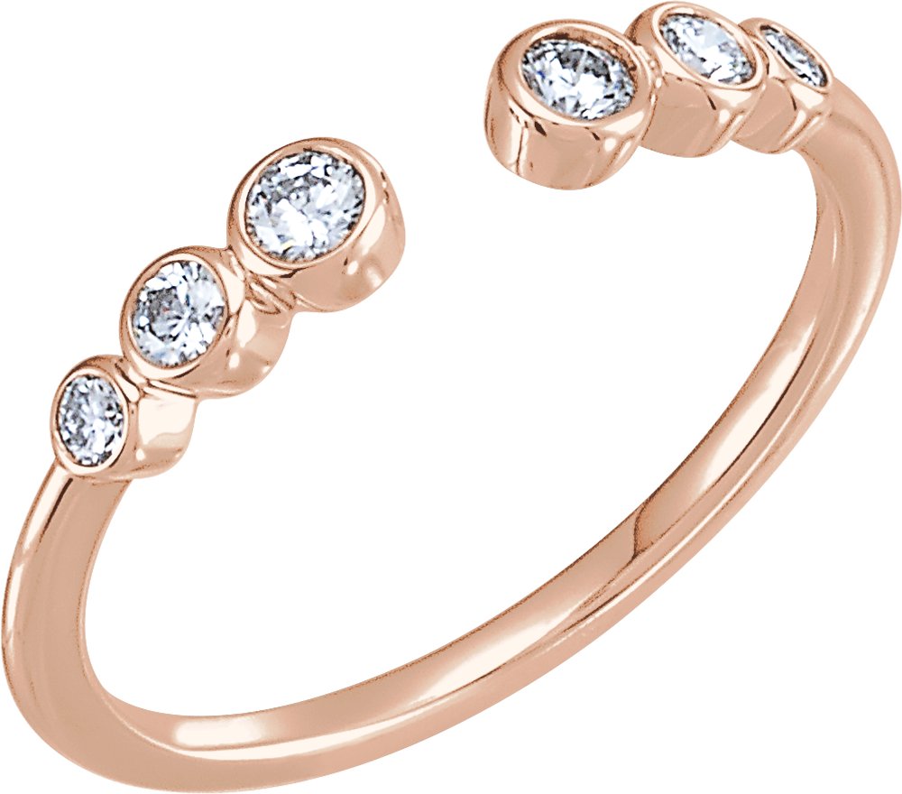 14K Rose Gold 1/4 CTW Natural Diamond Negative Space Ring