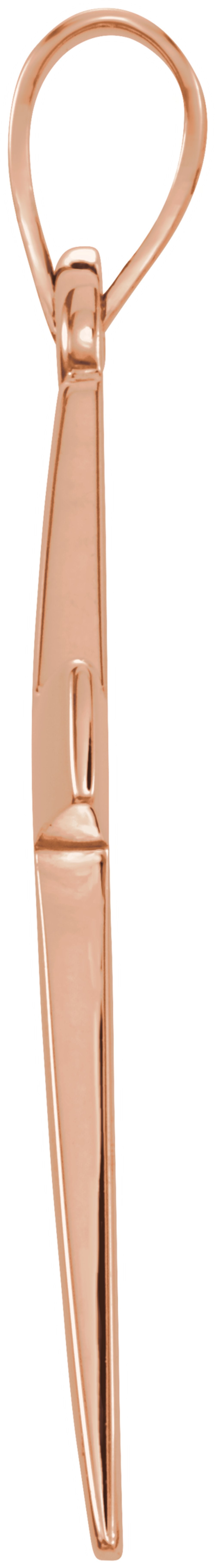 14K Rose Gold Cross Pendant