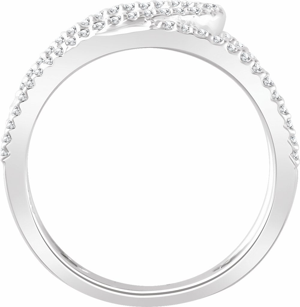 14K White Gold 1/3 CTW Natural Diamond Negative Space Ring