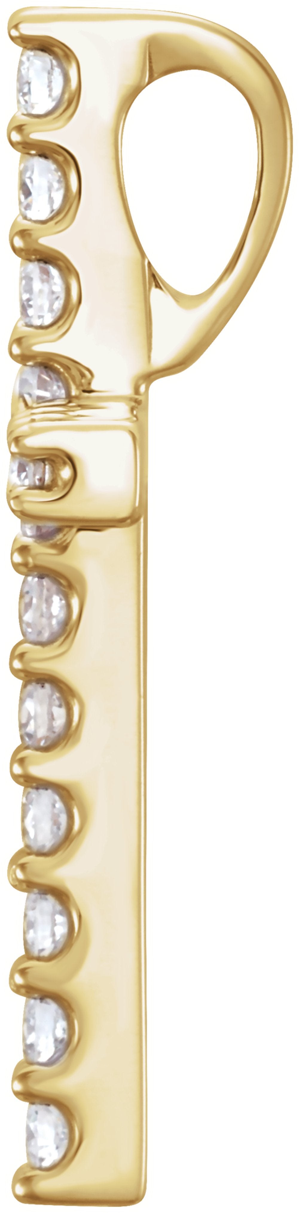 14K Yellow Gold 1/4 CTW Natural Diamond Petite Cross Pendant