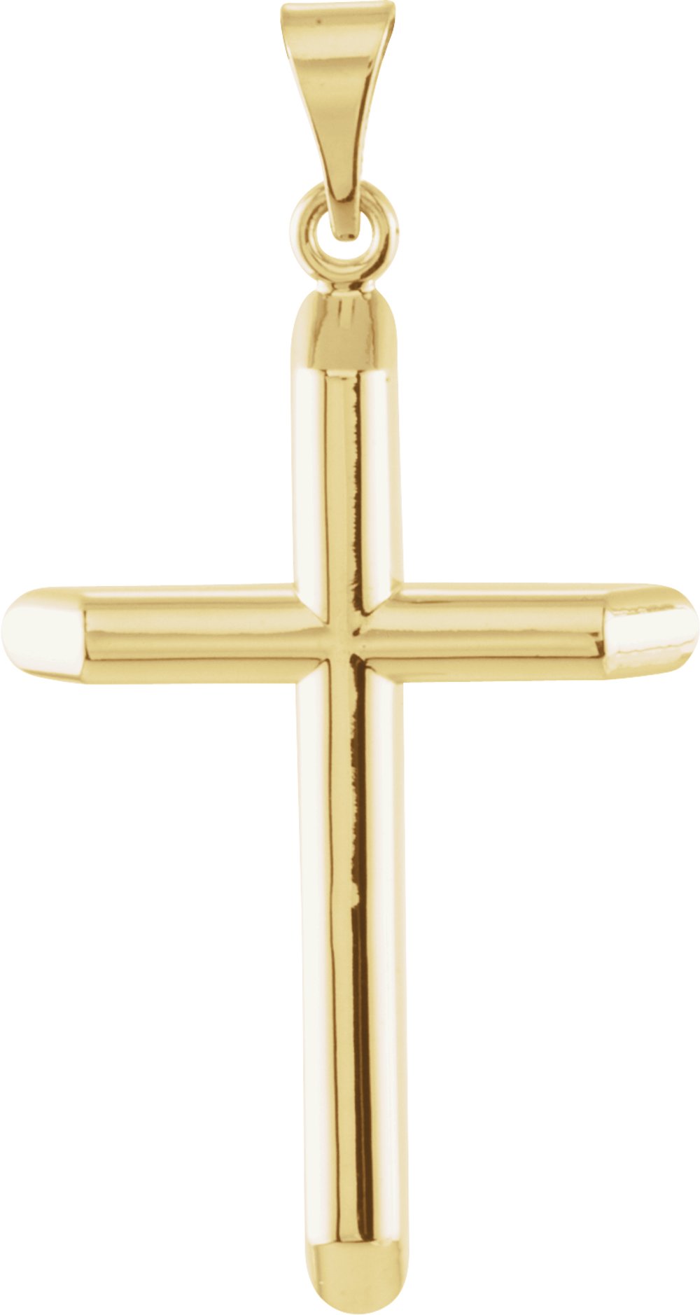 14K Yellow 33.25x19 mm Unadorned Cross Pendant