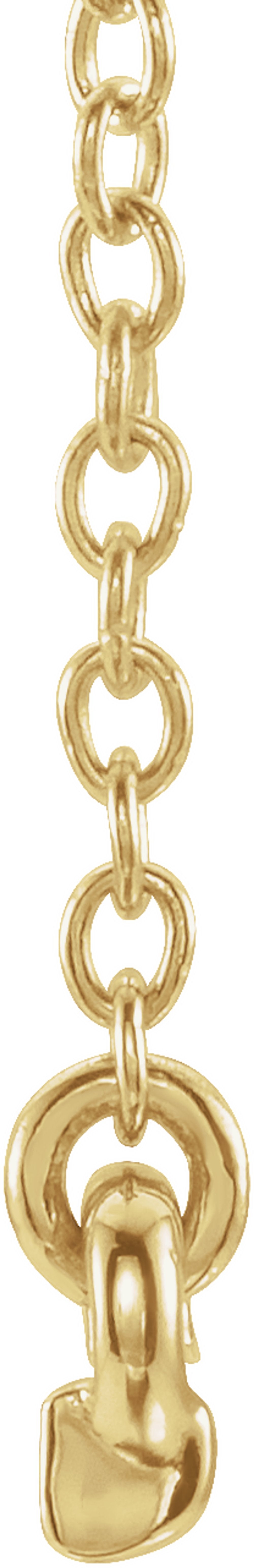 14K Yellow Gold .07 CTW Petite Natural Diamond Bar 16-18" Necklace