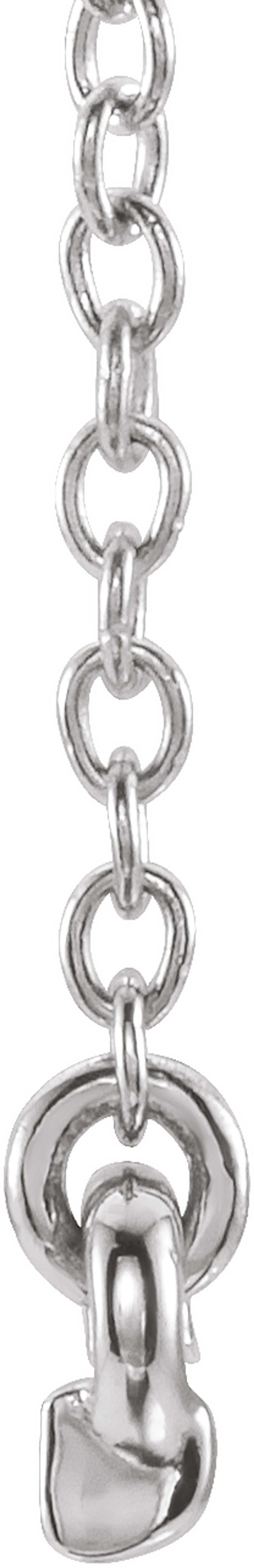14K White Gold .07 CTW Petite Natural Diamond Bar 16-18" Necklace