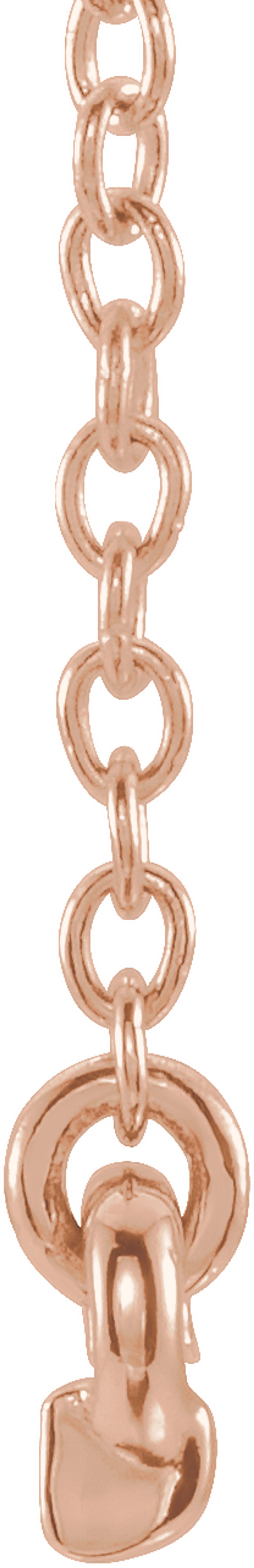 14K Rose Gold .07 CTW Petite Natural Diamond Bar 16-18" Necklace