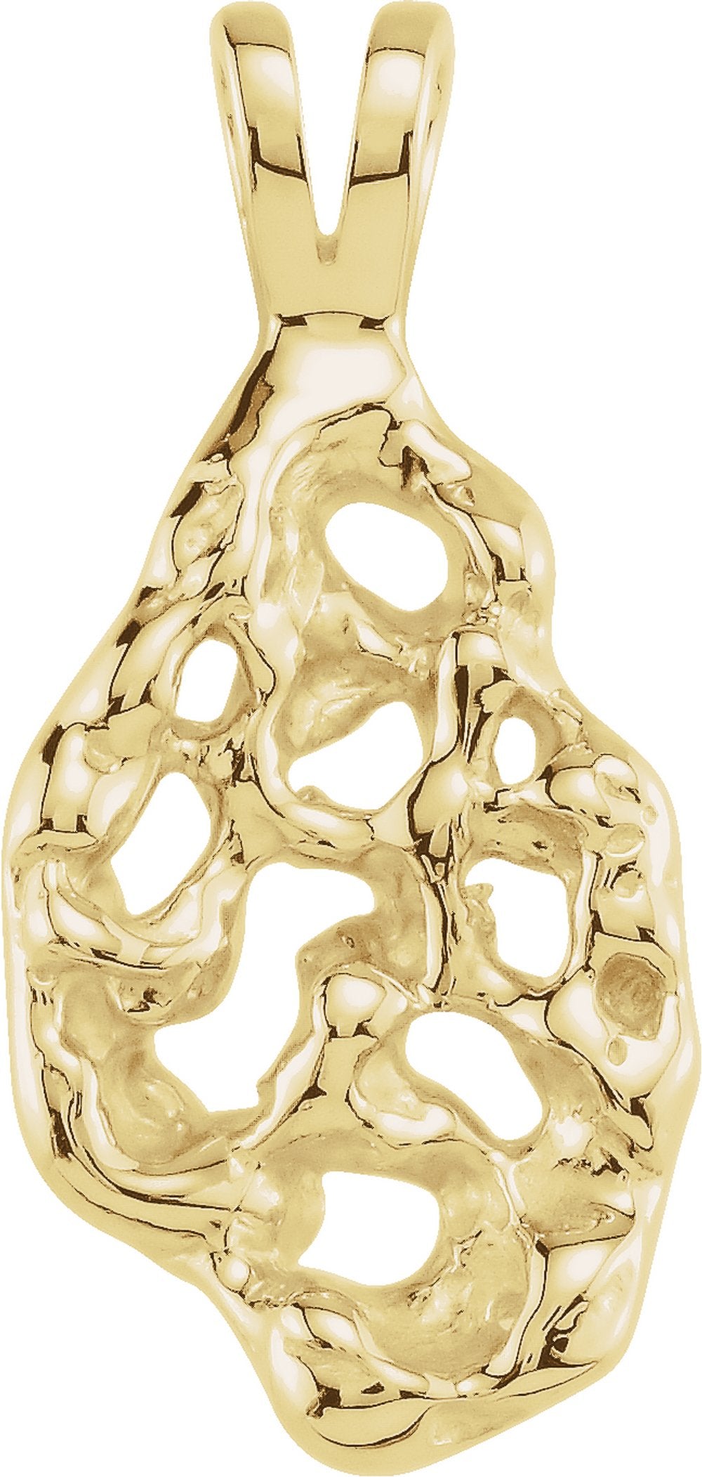 14K Yellow Nugget Pendant