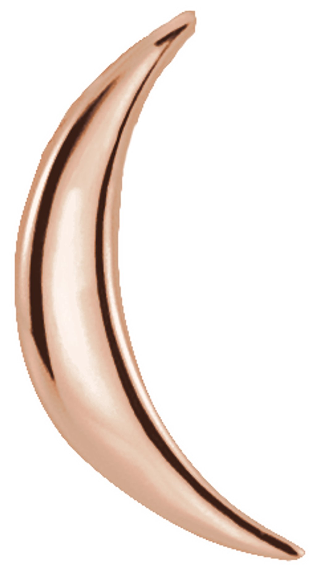 14K Rose Crescent Pendant