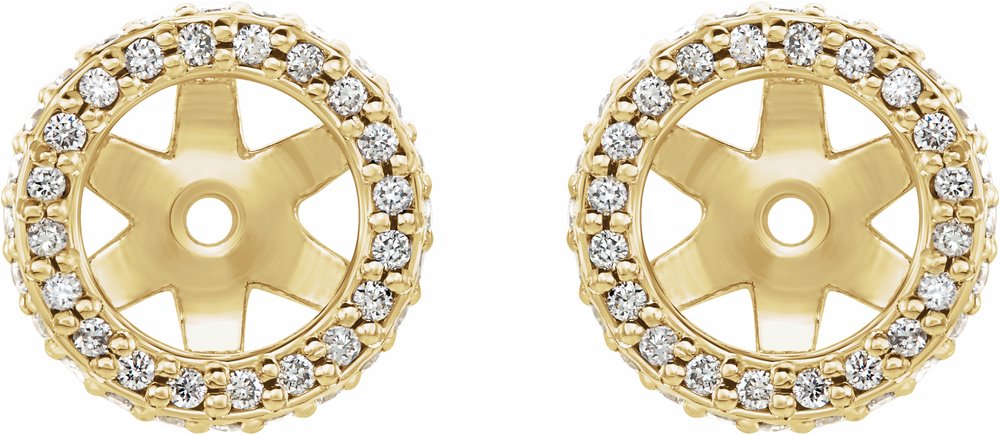 14K Yellow Gold 1/5 CTW Natural Diamond Earring Jackets