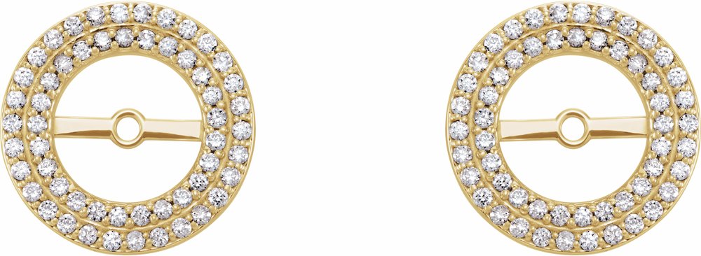 14K Yellow Gold 1/3 CTW Natural Diamond Earring Jackets