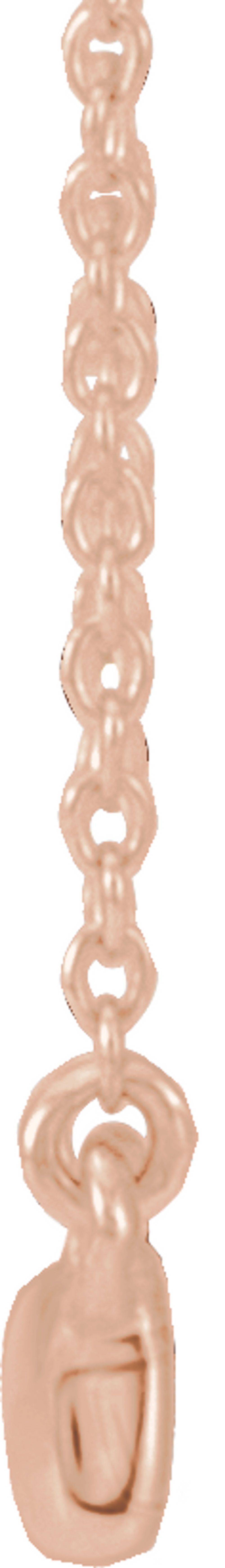 14K Rose Gold 1/10 CTW Natural Diamond Bar 16-18" Necklace