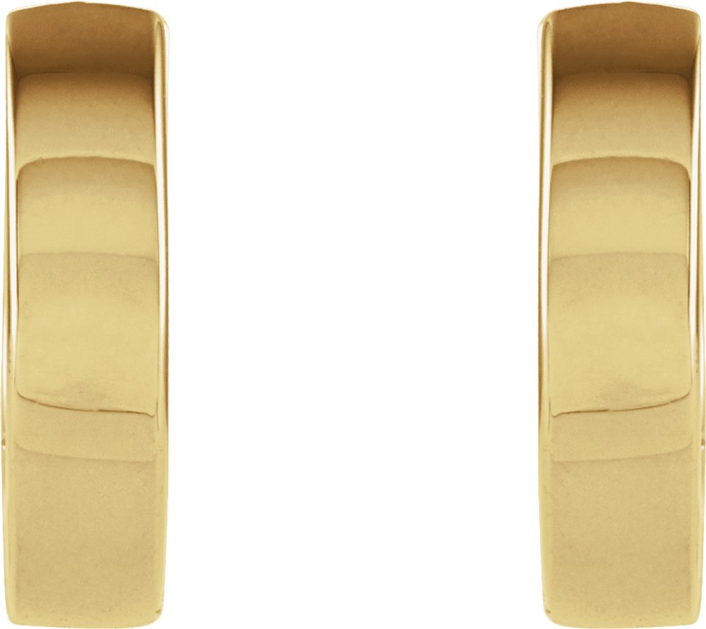 14K Yellow Gold Hinged 10.2 mm Hoop Earrings