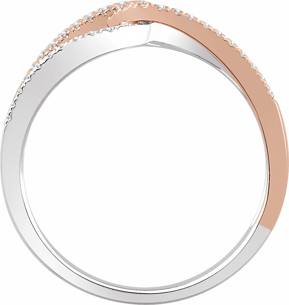 14K White/Rose 1/4 CTW Natural Diamond Ring