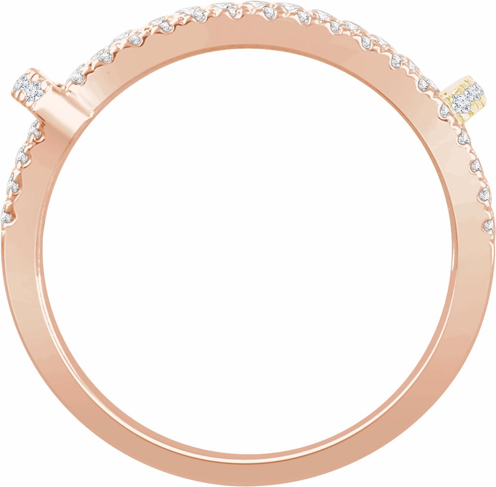 14K White/Rose/Yellow Gold 1/2 CTW Natural Diamond Ring