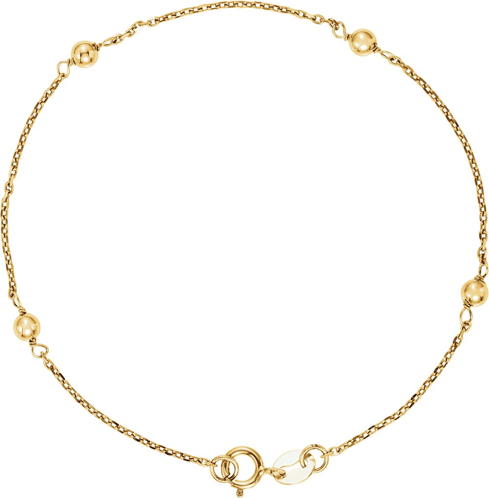 14K Yellow Youth Station 6" Bracelet