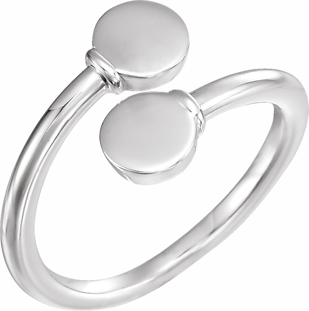 Sterling Silver Engravable Bypass Ring