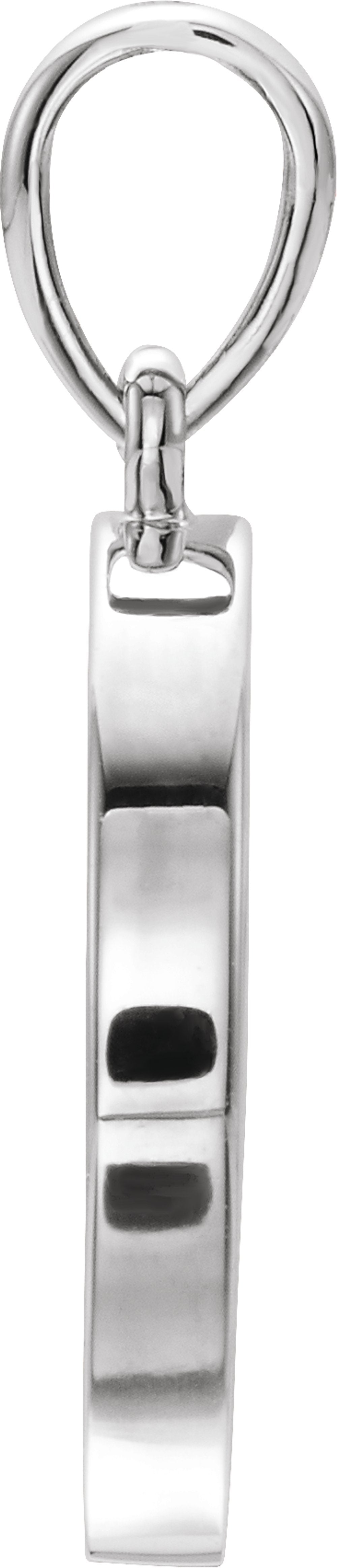 14K White 1/10 CTW Natural Diamond Disc Pendant