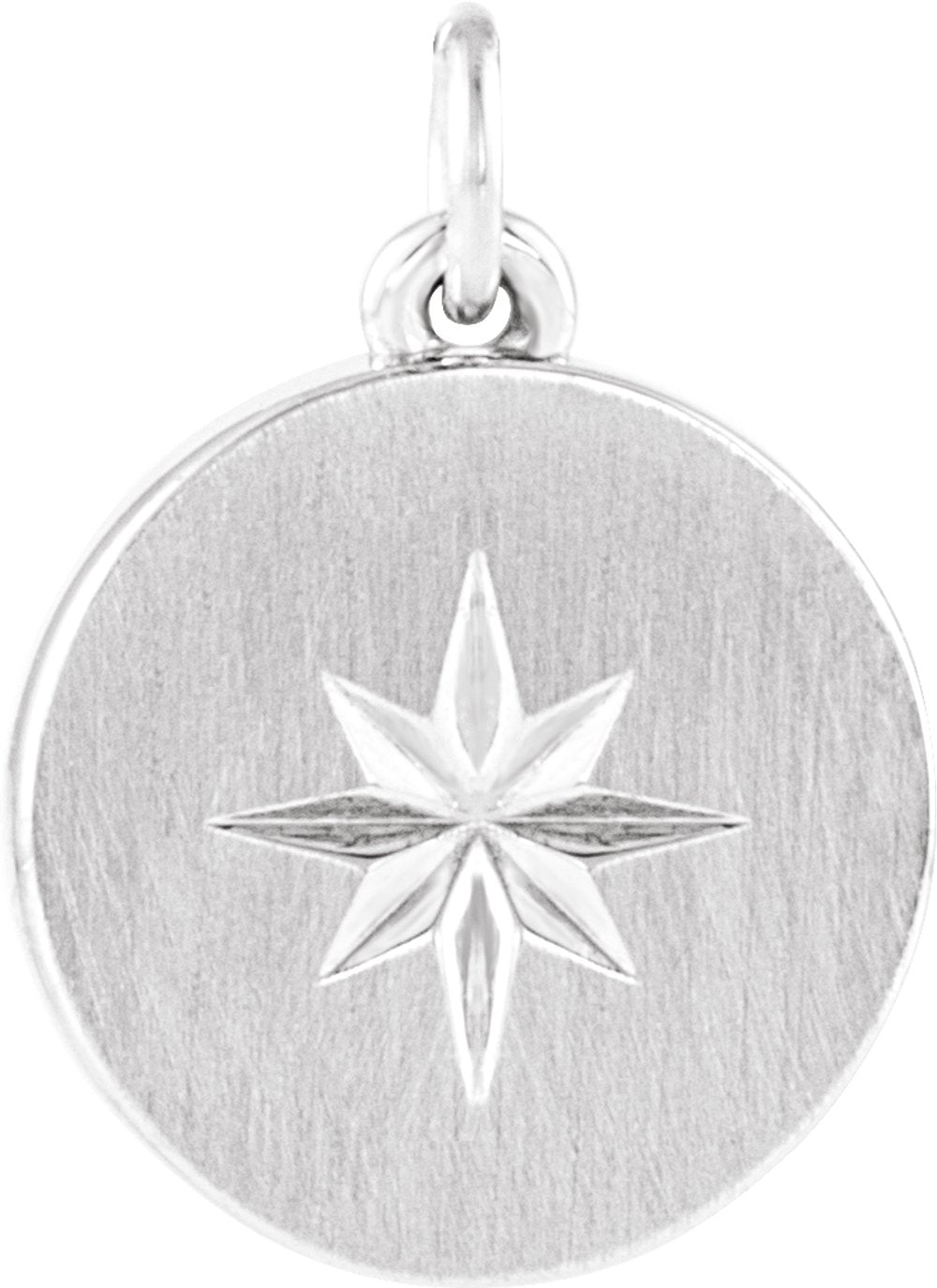 Sterling Silver Star Disc Pendant