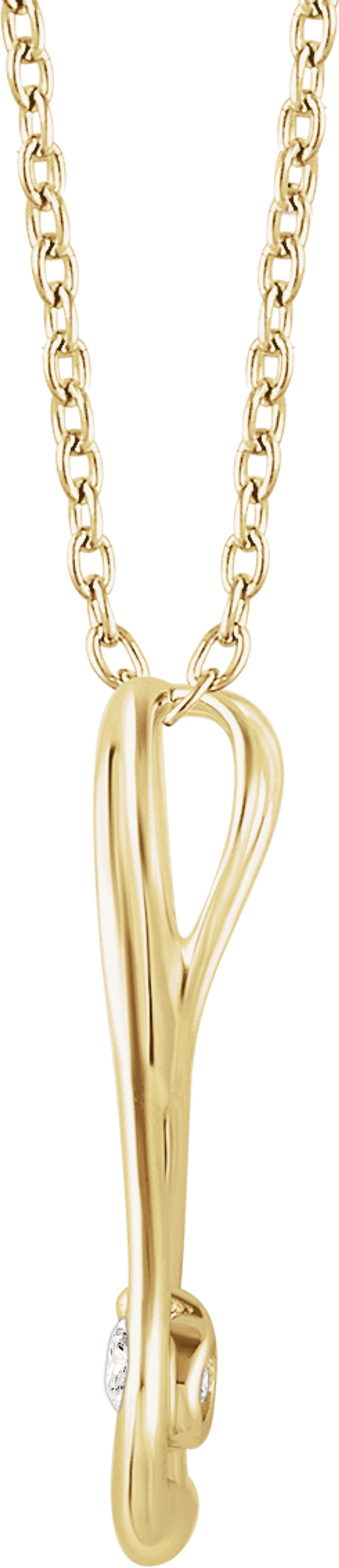 14K Yellow 1/6 CTW Natural Diamond Infinity-Inspired 16-18" Necklace