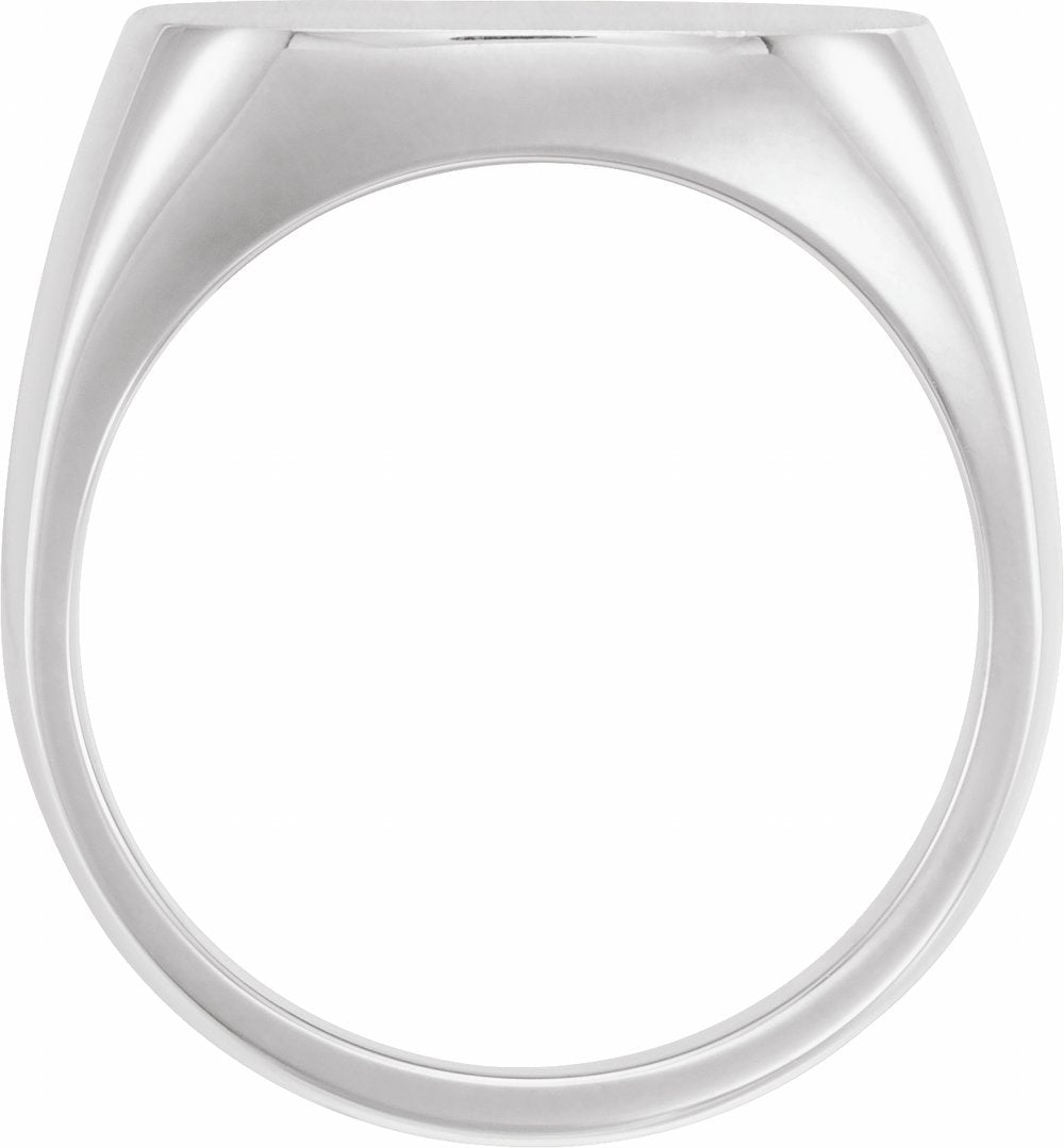 Sterling Silver 12 mm Signet Ring