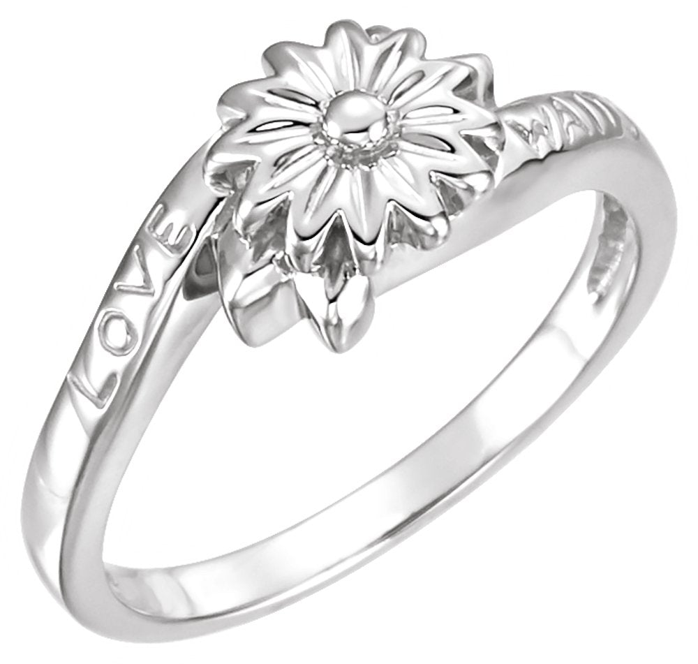 Sterling Silver Love Waits Chastity Ring