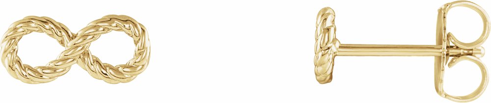 14K Yellow Infinity-Inspired Rope Earrings