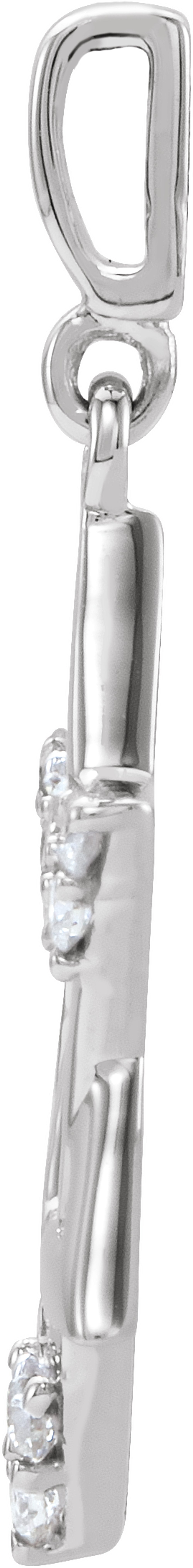 14K White Gold 1/10 CTW Natural Diamond Star of David Pendant